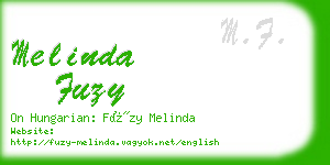 melinda fuzy business card